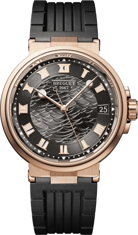 Breguet,Marine 40mm,40mm,Rose Gold,Grey,Automatic,Date,55hours,5517BR,5517BR/G3/5ZU