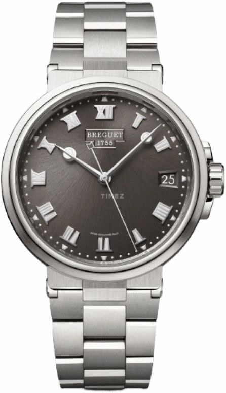 Breguet,Marine 40mm,40mm,Titanium,Grey,Automatic,Day,55hours,5517TI,5517TI/G2/TZ0