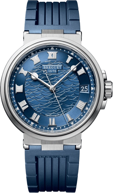 Breguet,Marine 40mm,40mm,White Gold,Blue,Automatic,Day,55hours,5517BB,5517BB/Y2/5ZU