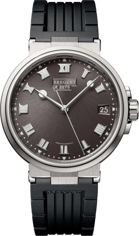 Breguet,Marine 40mm,40mm,Titanium,Grey,Automatic,Day,55hours,5517TI,5517TI/G2/5ZU