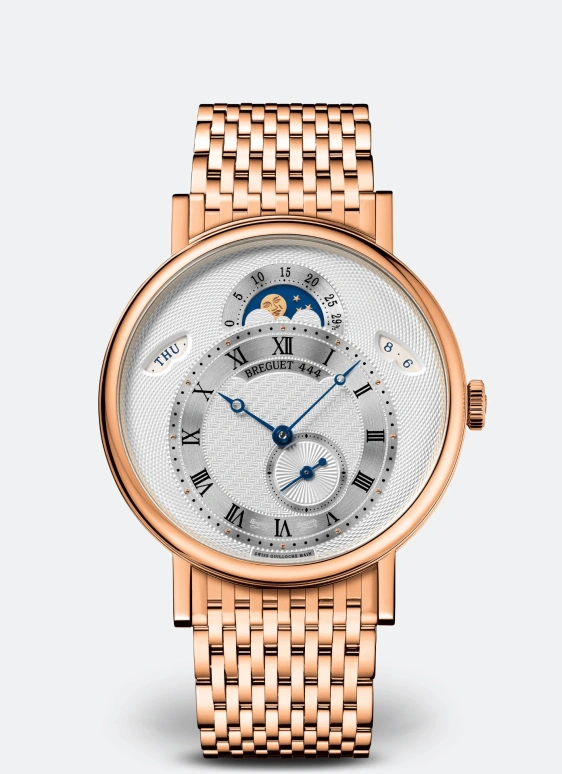 Breguet,Classique 39mm,39mm,Rose Gold,Silver,Automatic,Moonphase,Date,Day,7337BR,7337BR/1E/RV0