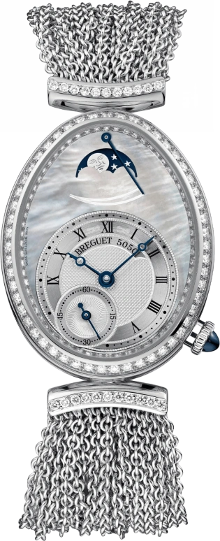 Breguet,Reine de Naples 36.50x28.48mm,36.50x28.48mm,White Gold,White,Automatic,In-house Caliber,Sapphire,Crystal Glass,8908BB,8908BB/5T/J70/D0DD