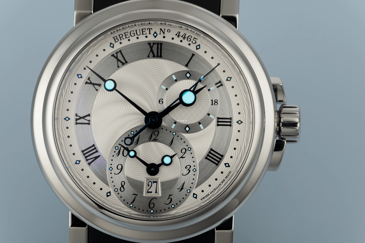 Breguet,Marine 42mm,42mm,Stainless Steel,Silver White,Automatic,Day,Dule Time,5857ST,5857ST/12/5ZU