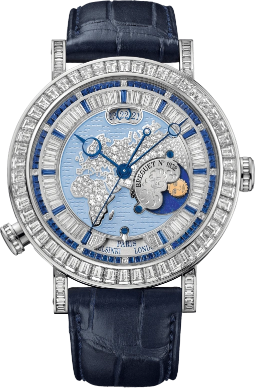 Breguet,Classique 46mm,46mm,Platinum,Blue,Automatic,Day,World Time,5719PT,5719PT/EU/9ZV/DD0D