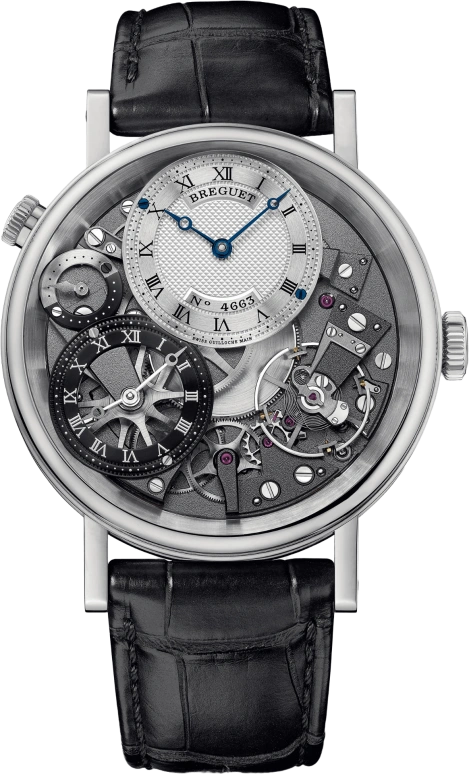Breguet,Tradition 41mm,41mm,White Gold,Silver,Grey,Handwound,Dule Time,Day / Night Indication,7067BB,7067BB/G1/9W6