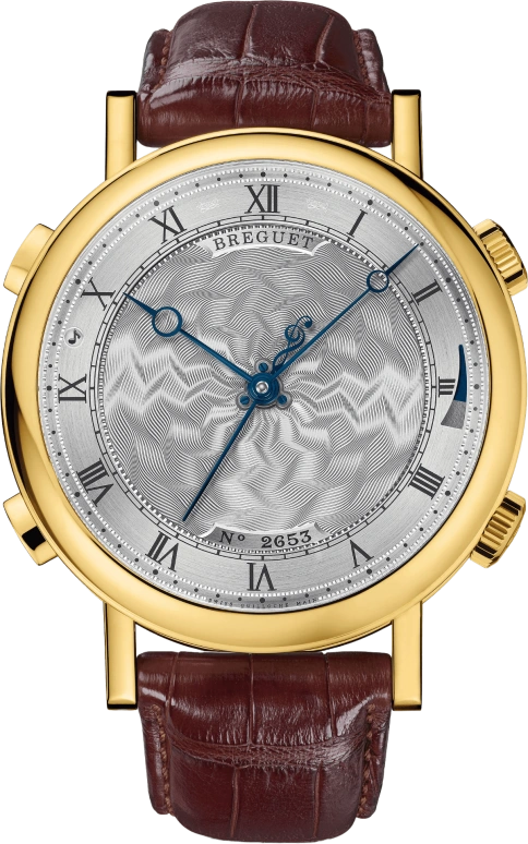 Breguet,Classique 48mm,48mm,Yellow Gold,Silver,Automatic,Power Reserve Indicator,Music Box,Alarm,7800BA,7800BA/11/9YV