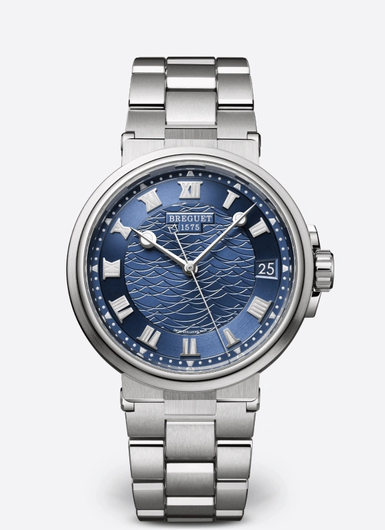 Breguet,Marine 40mm,40mm,White Gold,Blue,Automatic,Day,55hours,5517BB,5517BB/Y2/BZ0