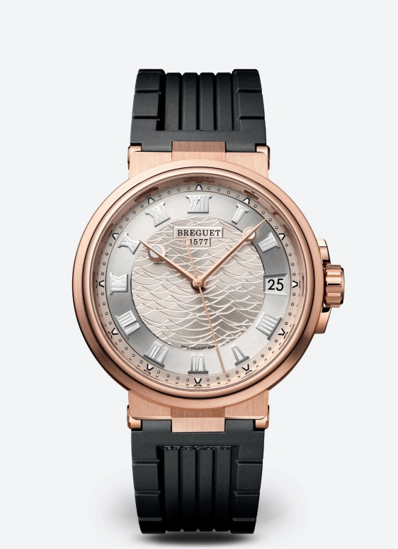 Breguet,Marine 40mm,40mm,Rose Gold,Silver,Automatic,Day,55hours,5517BR,5517BR/12/5ZU