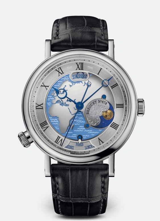 Breguet,Classique 43mm,43mm,Platinum,Blue,Automatic,Day,Dule Time,5717PT,5717PT/EU/9ZU