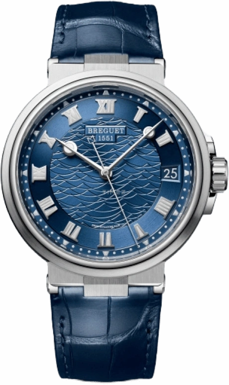 Breguet,Marine 40mm,40mm,White Gold,Blue,Automatic,Day,55hours,5517BB,5517BB/Y2/9ZU