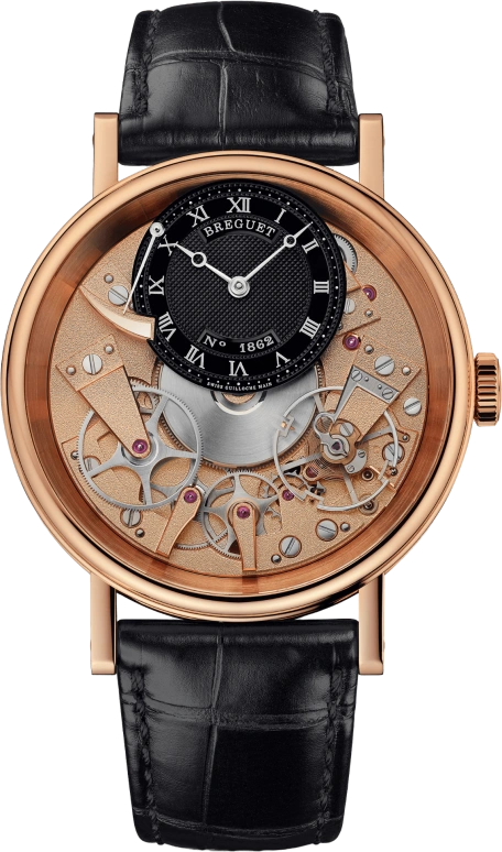 Breguet,Tradition 40mm,40mm,Rose Gold,Black,Handwound,Power Reserve Indicator,50hours,7057BR,7057BR/R9/9W6