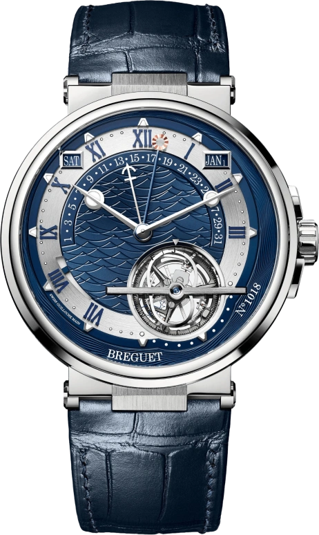 Breguet,Marine 43.90mm,43.90mm,Platinum,Blue,Automatic,Perpetual Calendar,Leap Year,Month,Date,80hours,In-house Caliber,5887PT,5887PT/Y2/9WV