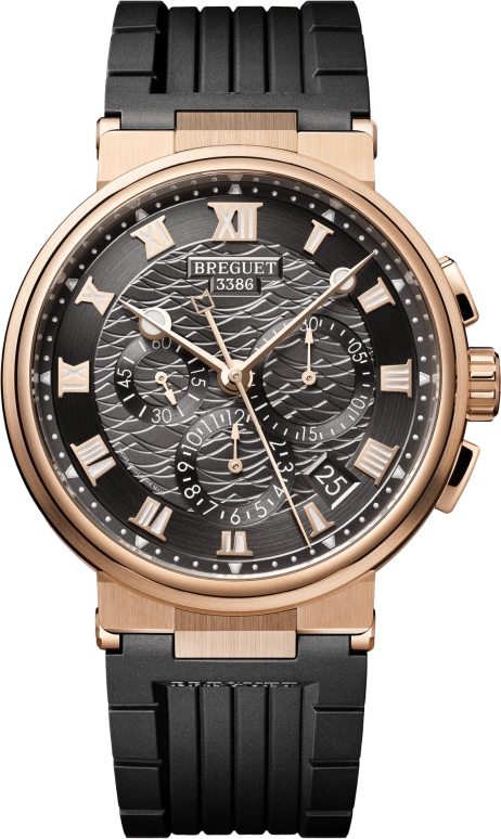 Breguet,Marine 42.30mm,42.30mm,Rose Gold,Grey,Automatic,Chronograph,Day,Flyback,5527BR,5527BR/G3/5WV