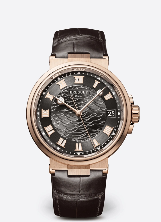 Breguet,Marine 40mm,40mm,Rose Gold,Grey,Automatic,Day,55hours,5517BR,5517BR/G3/9ZU