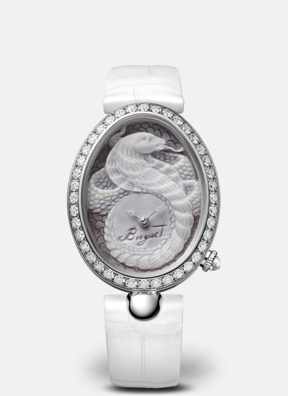 宝玑,那不勒斯王后 40x31.95毫米,40x31.95毫米,白金,自动上弦,44小时,自制机芯,那不勒斯皇后,8958BB,8958BB/55/974 13/D00D