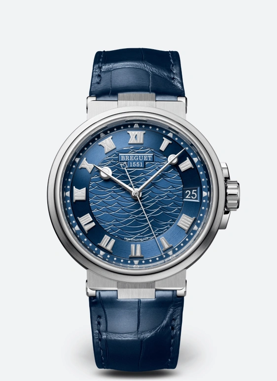 Breguet,Marine 40mm,40mm,White Gold,Blue,Automatic,Day,55hours,5517BB,5517BB/Y2/9ZU