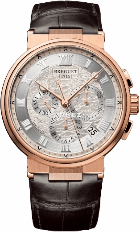 Breguet,Marine 42.30mm,42.30mm,Rose Gold,Silver,Automatic,Chronograph,Day,Flyback,5527BR,5527BR/12/9WV