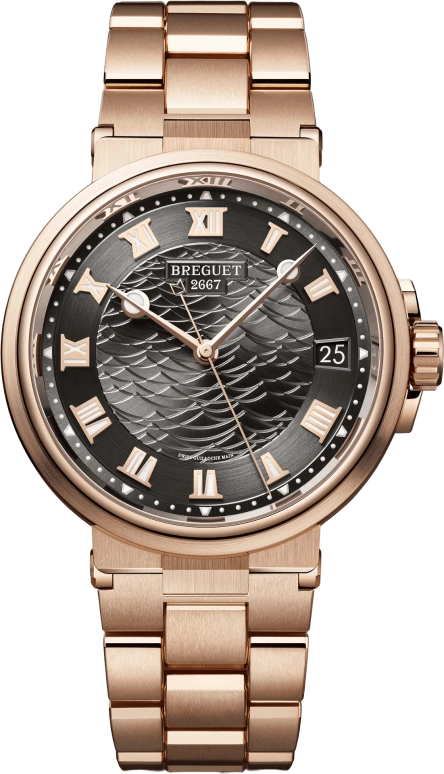 Breguet,Marine 40mm,40mm,Rose Gold,Grey,Automatic,Day,55hours,5517BR,5517BR/G3/RZ0