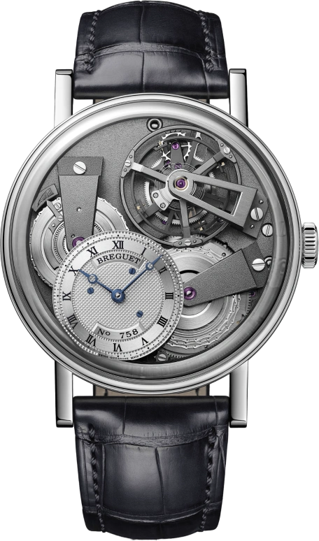 Breguet,Tradition 41mm,41mm,Platinum,Silver,Handwound,Power Reserve Indicator,Tourbillon,7047PT,7047PT/11/9ZU