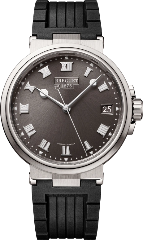 Breguet,Marine 40mm,40mm,Titanium,Grey,Automatic,Day,55hours,5517TI,5517TI/G2/5ZU