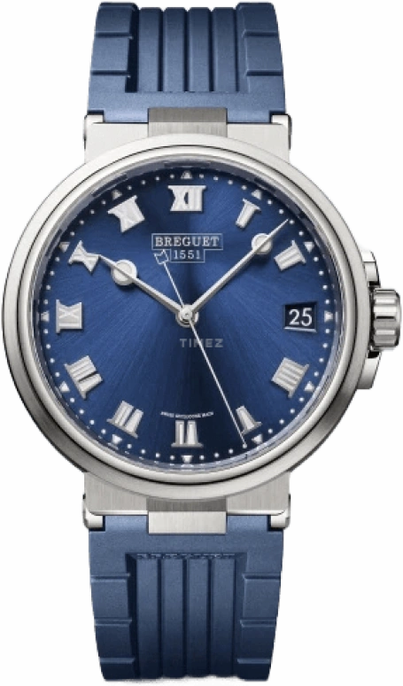 Breguet,Marine 40mm,40mm,Titanium,Blue,Automatic,Day,55hours,5517TI,5517TI/Y1/5ZU