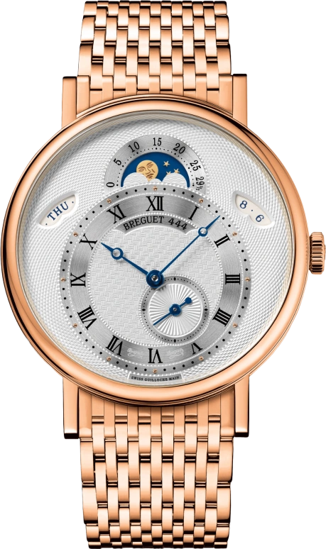 Breguet,Classique 39mm,39mm,Rose Gold,Silver,Automatic,Moonphase,Date,Day,7337BR,7337BR/1E/RV0