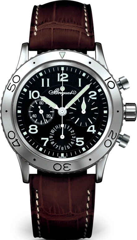 Breguet,Pilot 39mm,39mm,Stainless Steel,Black,Automatic,Chronograph,Date,Flyback,3800ST,3800ST/92/9W6