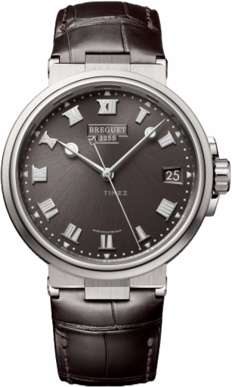 Breguet,Marine 40mm,40mm,Titanium,Grey,Automatic,Day,55hours,5517TI,5517TI/G2/9ZU