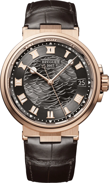 Breguet,Marine 40mm,40mm,Rose Gold,Grey,Automatic,Day,55hours,5517BR,5517BR/G3/9ZU