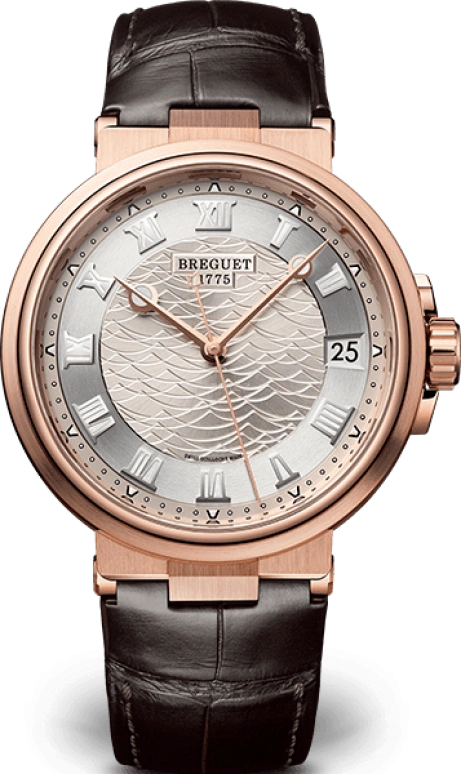 Breguet,Marine 40mm,40mm,Rose Gold,Silver,Automatic,Day,55hours,5517BR,5517BR/12/9ZU