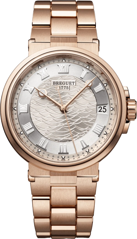 Breguet,Marine 40mm,40mm,Rose Gold,Silver,Automatic,Day,55hours,5517BR,5517BR/12/RZ0