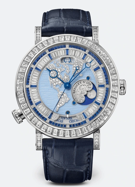 Breguet,Classique 46mm,46mm,Platinum,Blue,Automatic,Day,Dule Time,5719PT,5719PT/US/9ZV/DD0D