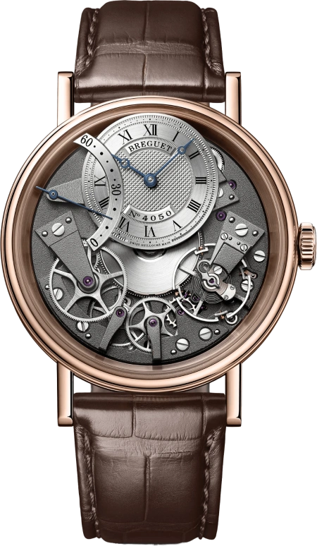 Breguet,Tradition 40mm,40mm,Rose Gold,Silver,Automatic,Power Reserve Indicator,50hours,7097BR,7097BR/G1/9WU