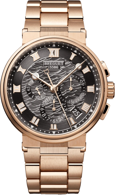 Breguet,Marine 42.30mm,42.30mm,Rose Gold,Grey,Automatic,Chronograph,Day,Flyback,5527BR,5527BR/G3/RW0