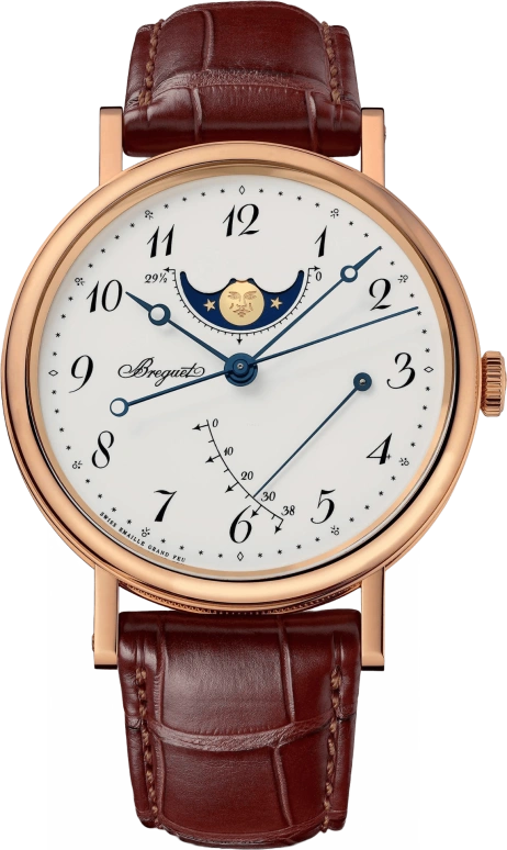 Breguet,Classique 39mm,39mm,Rose Gold,White,Automatic,Moonphase,Power Reserve Indicator,7787BR,7787BR/29/9V6