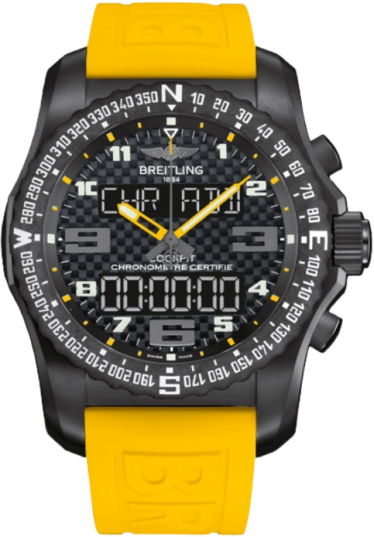 Breitling,Cockpit B50 46mm,46mm,Titanium,Black,Quartz,Countdown,Chronograph,Perpetual Calendar,Month,In-house Caliber,Sapphire,VB50128Y,VB50128Y/BE74/242S