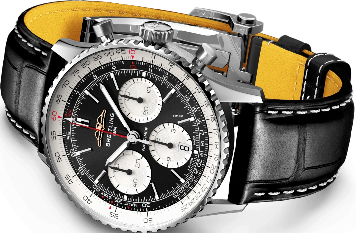 Breitling,Navitimer 41mm,41mm,Stainless Steel,Black,Automatic,Chronograph,Day,AB0139211B1P1
