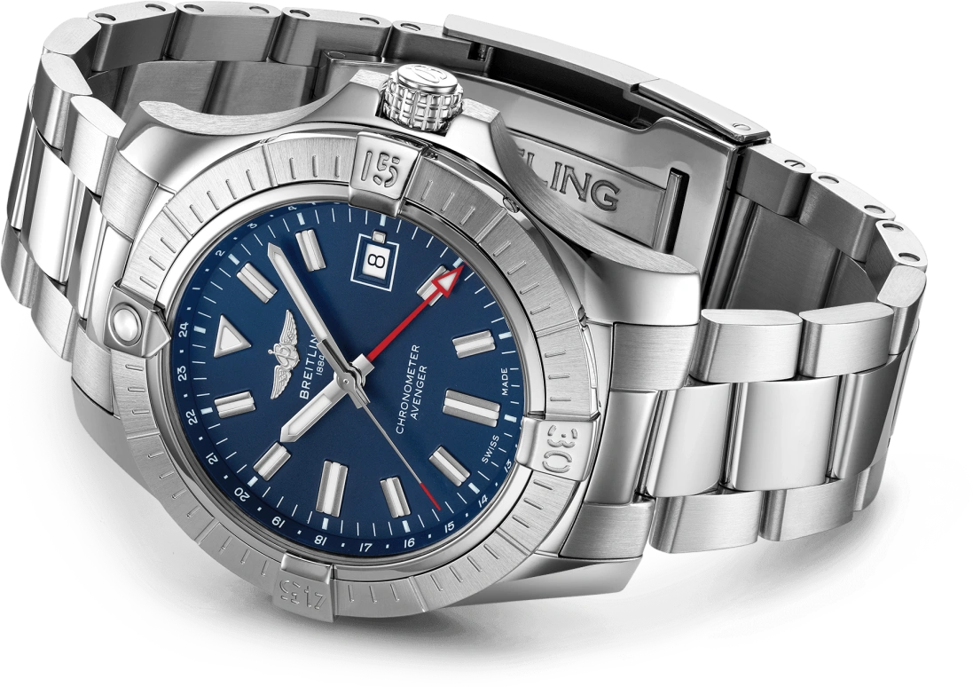 Breitling,Avenger 43mm,43mm,Stainless Steel,Blue,Automatic,Date,42hours,A32395101C1A1