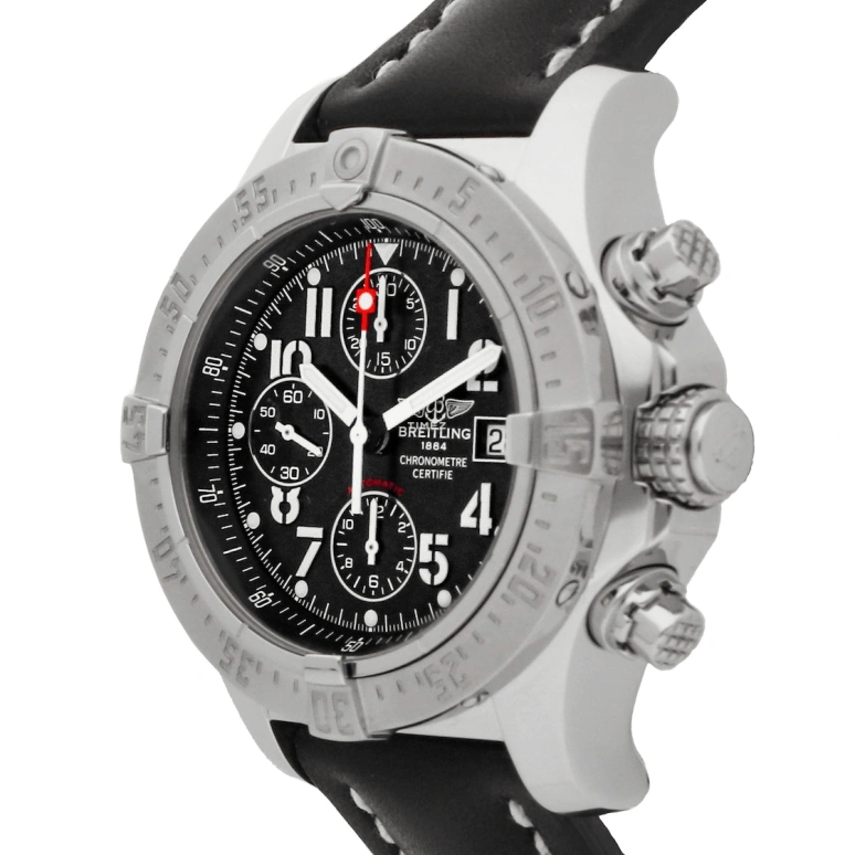 Breitling,Avenger 45mm,45mm,Stainless Steel,Black,Automatic,Chronograph,Day,A1338012,A1338012-B861