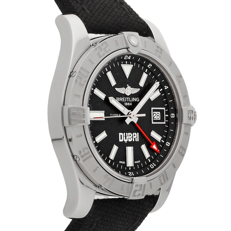 Breitling,Avenger 43mm,43mm,Stainless Steel,Black,Automatic,Day,Dule Time,A3239011,A3239011-BD90