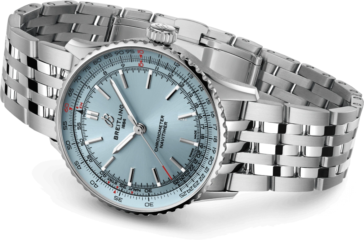 Breitling,Navitimer 41mm,41mm,Stainless Steel,Blue,Automatic,Sapphire,Crystal Glass,Round,A17329171C1A1