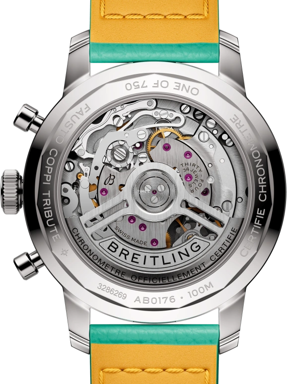 Breitling,Top Time 41mm,41mm,Stainless Steel,Silver,Green,Automatic,Chronograph,70hours,AB01768A1A1X1