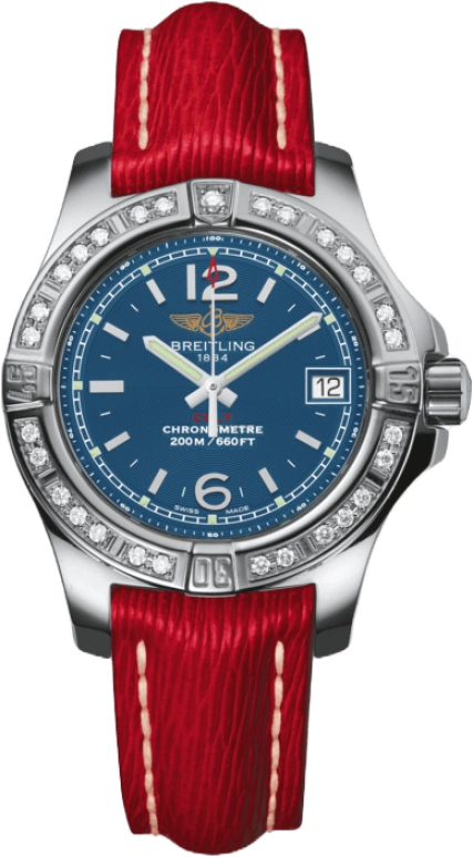 Breitling,Colt 33mm,33mm,Stainless Steel,Blue,Quartz,Date,26280hours,A7738853,A7738853/C908/209X/A14BA.1