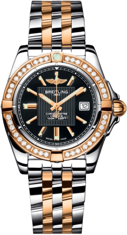 Breitling,Galactic 32mm,32mm,Rose Gold,Stainless Steel,Black,Quartz,Day,26280hours,C71356LA,C71356LA/BA12/367C