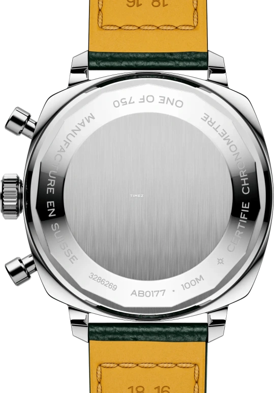 Breitling,Top Time 38mm,38mm,Stainless Steel,White,Green,Automatic,Chronograph,70hours,AB01771A1L1X1