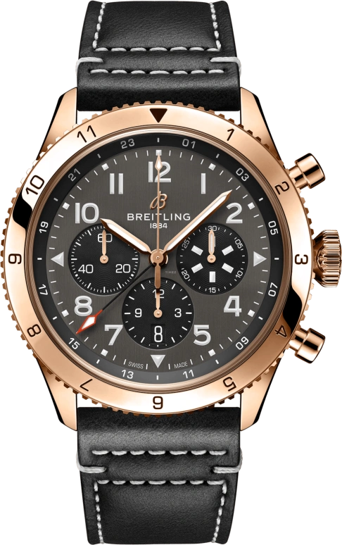 Breitling,Aviatior 8 46mm,46mm,Red Gold,Grey,Automatic,Chronograph,Day,Dule Time,RB04451A1B1X1