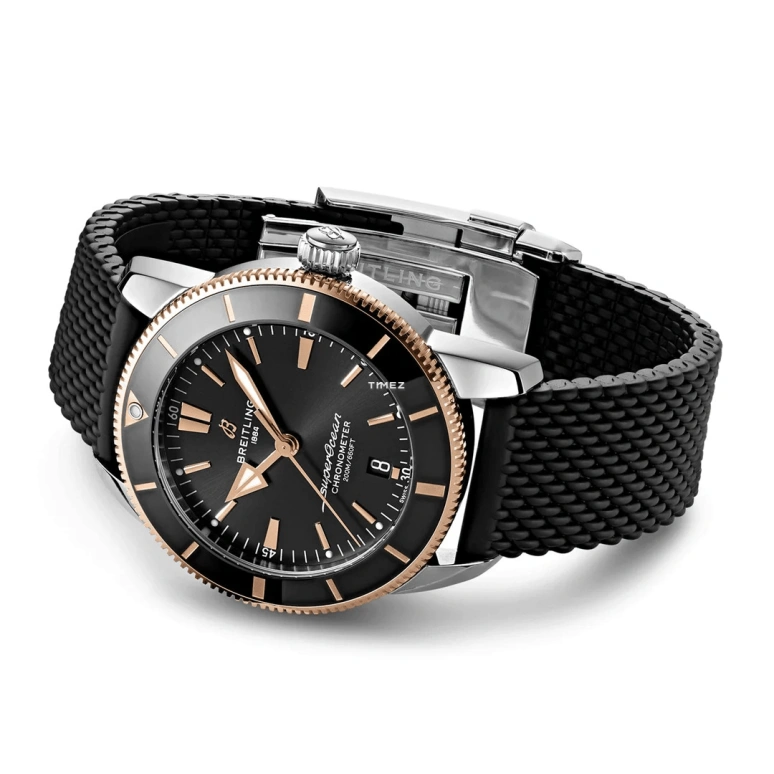 Breitling,Superocean Heritage 44mm,44mm,Stainless Steel,Black,Automatic,Day,70hours,UB2030121B1S1