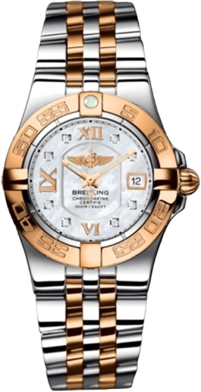 Breitling,Galactic 30mm,30mm,Rose Gold,Stainless Steel,White,Quartz,Day,26280hours,C71340L2,C71340L2/A681/368C