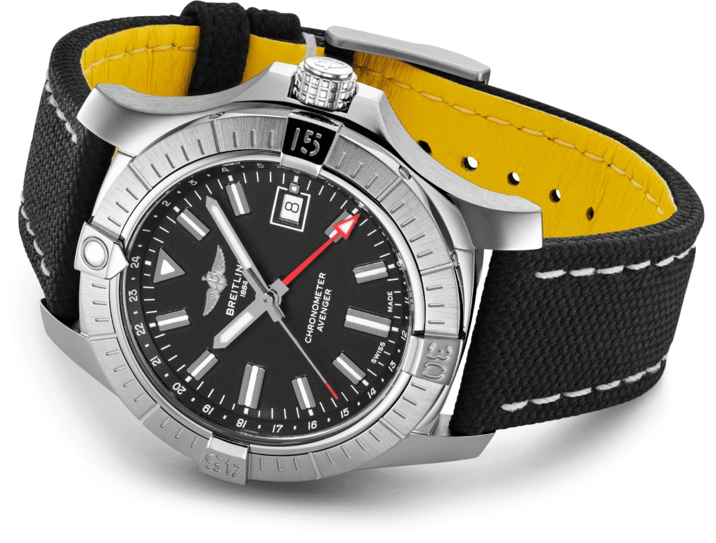 Breitling,Avenger 43mm,43mm,Stainless Steel,Black,Automatic,Date,42hours,A32397101B1X1