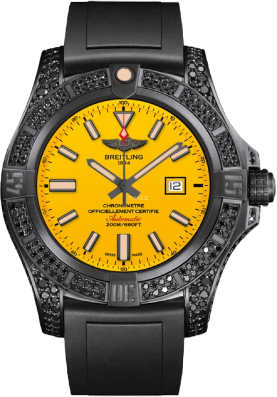 Breitling,Avenger 44mm,44mm,Titanium,Yellow,Automatic,Chronograph,Date,Anti-magnetic,V17311AU,V17311AU/I526/134S